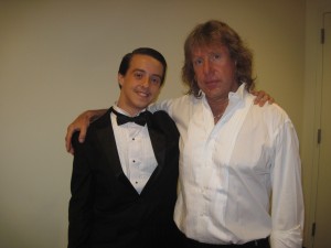 Nick Hazelbaker meets Keith Emerson backstage at the SkyPAC in Kentucky 2013.